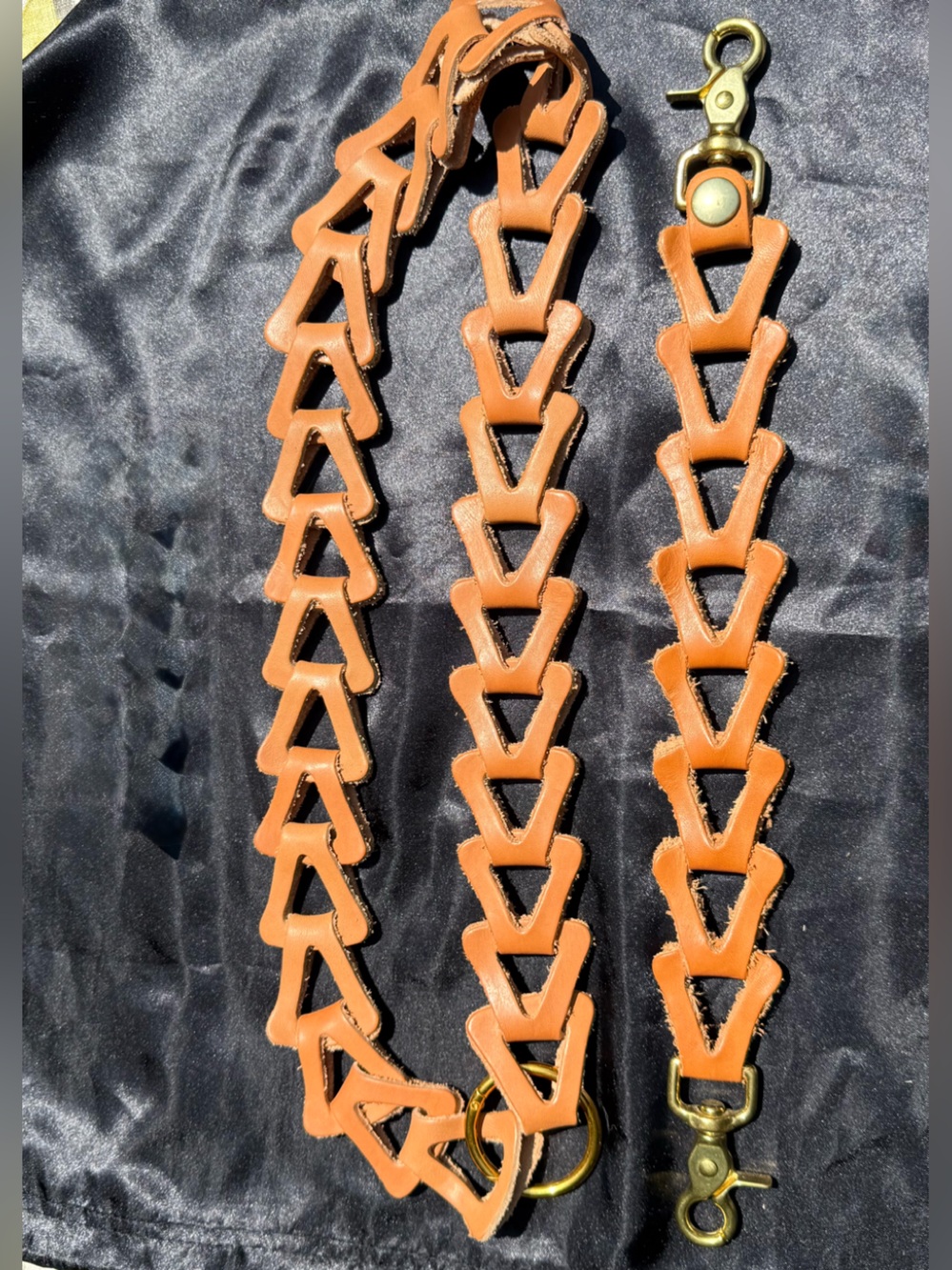KMM Natural Essex Chain Link Purse Strap with clips - Picture 2 of 2